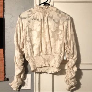 Sheer blouse with flower design by Forever 21